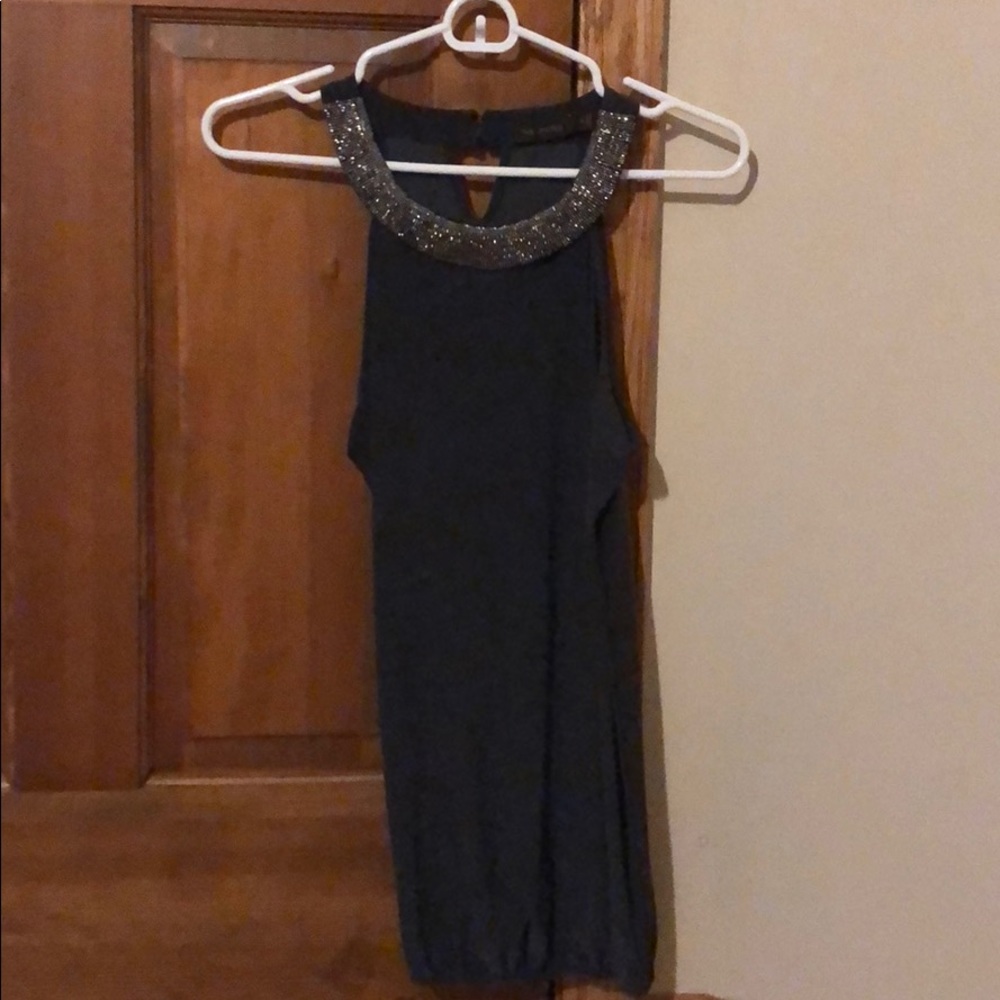 Sequin neck tank top